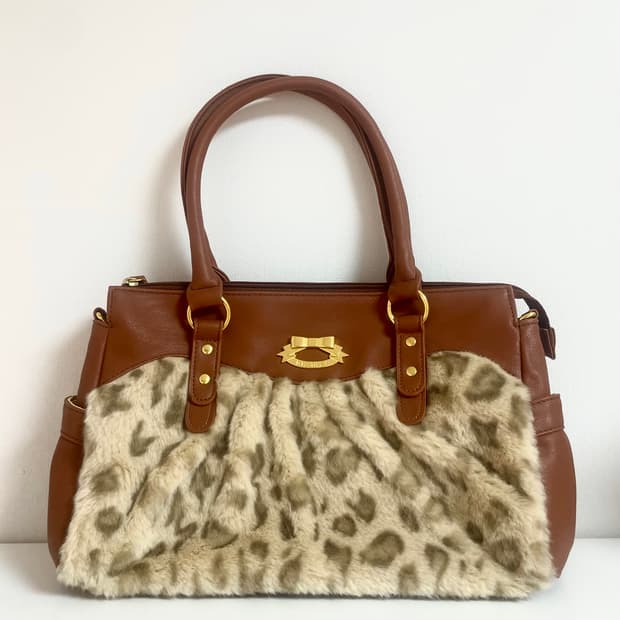 리즈리사 고전 레오파드 라떼갸루 달천 모리걸 양산형 가방 핀터