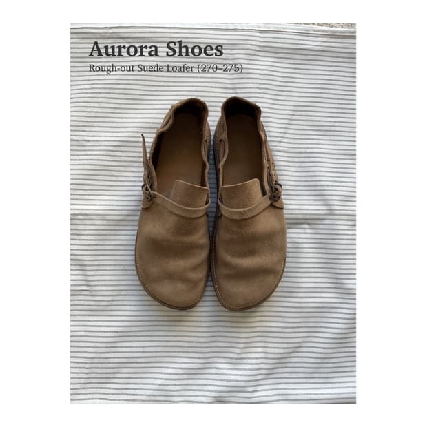 오로라 슈즈 러프아웃 스웨이드 로퍼(270–275)