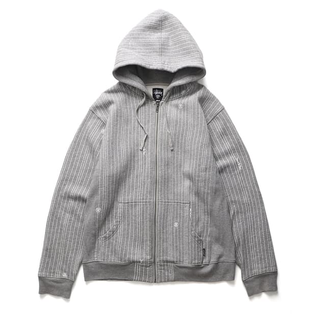 STUSSY Stripe Zip Hoodie