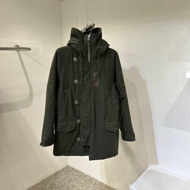 알파인더스트리 후드 울 점퍼