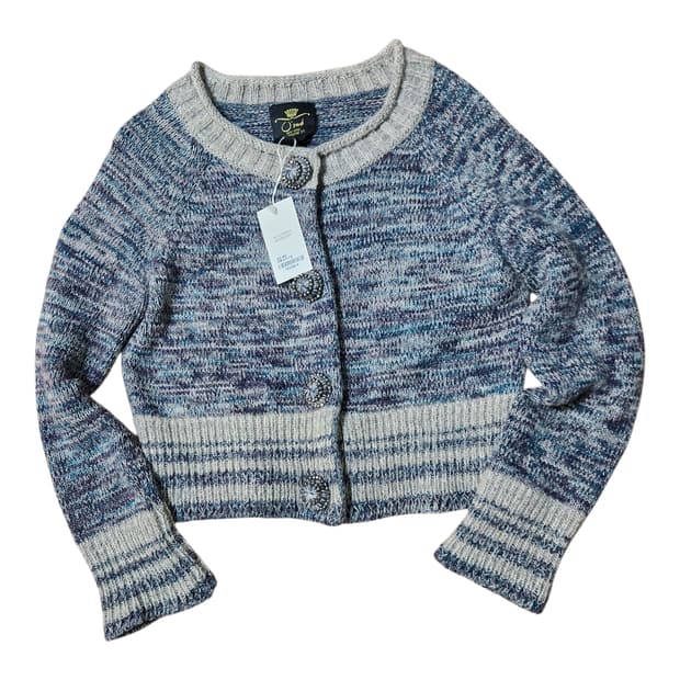 O'2nd 컬러 배색 니트 가디건