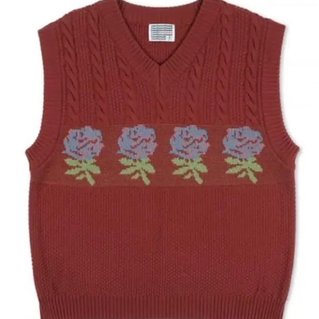 유쓰배쓰 20FW 플라워 베스트 니트 조끼