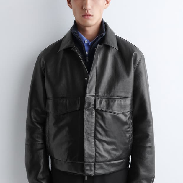 레더 블루종 자켓