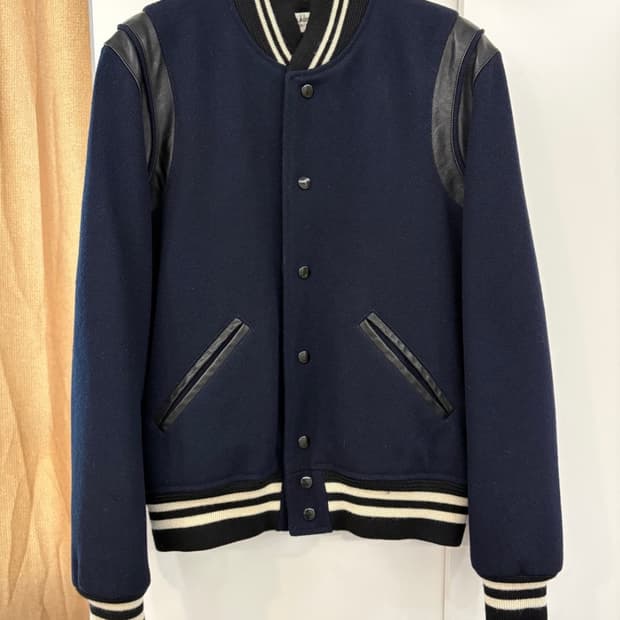 생로랑 테디자켓 네이비 l