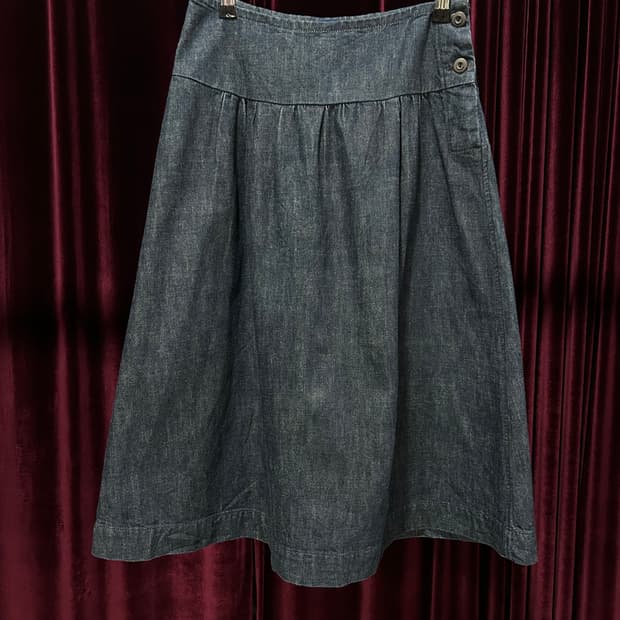 R by 45RPM denim A-line skirt 
