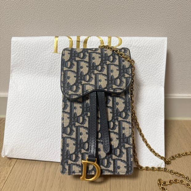 디올 오블리크 자카드 파우치 폰홀더백