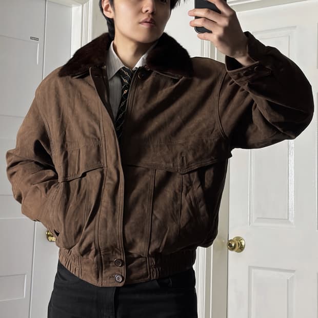 진도(進道) 스웨이드 무스탕