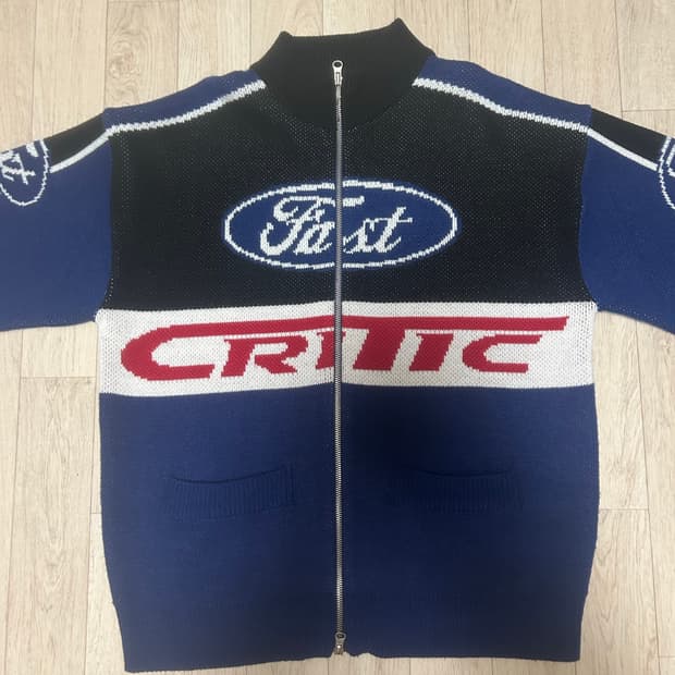 크리틱 레이싱 니트 집업