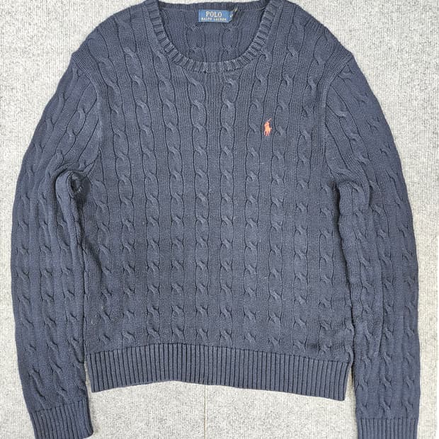 폴로 랄프로렌 네이비 꽈배기 니트 L(급처)