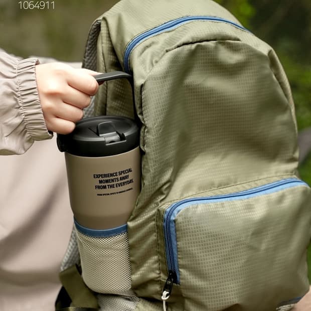 다이소 헬로어텀 접이식 백팩 카키