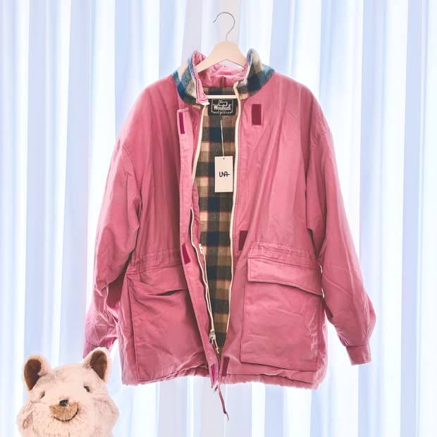 빈티지 울리치 워먼 웜핑크 투웨이 집업 자켓