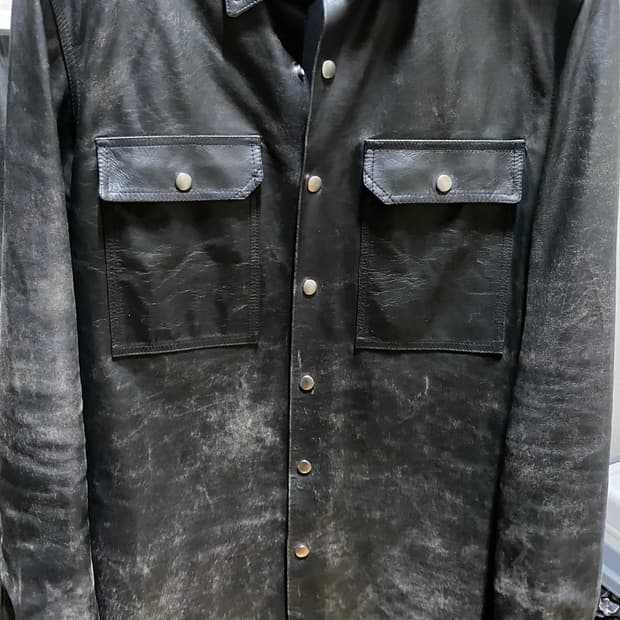 릭오웬스 탐포나토 레더 자켓