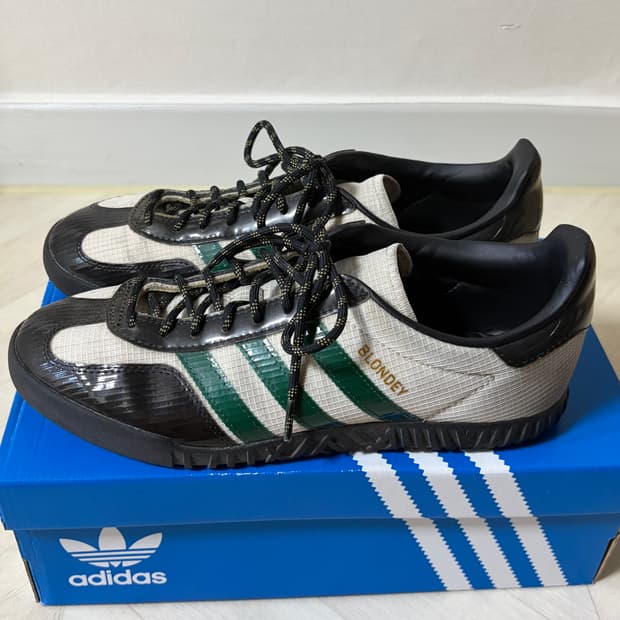 아디다스 x 블론디 맥코이 A.B. 가젤 인도어 화이트 그린 265