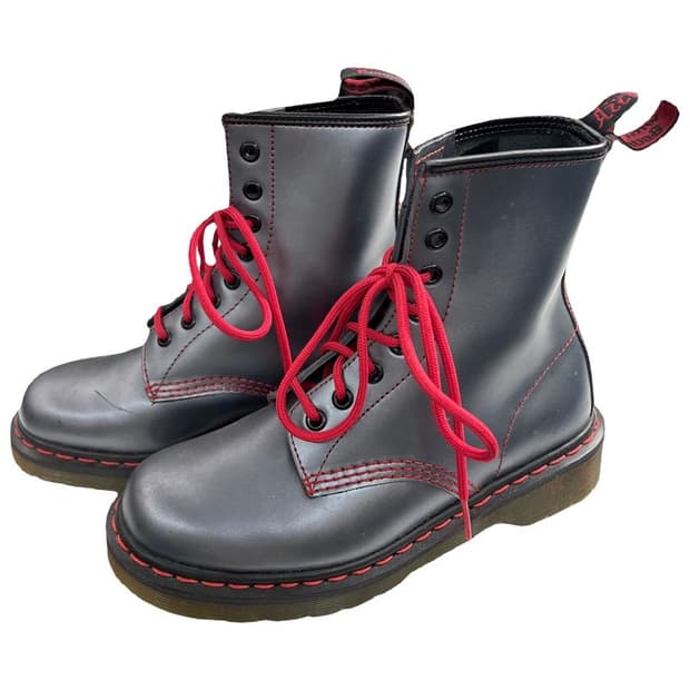 DR. MARTENS 1460 메탈릭 부츠 블랙 UK4