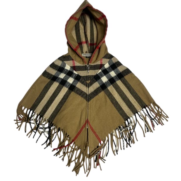 버버리 키즈 후드 케이프 S 