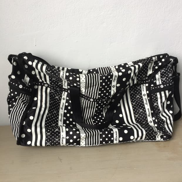 disney dot pattern mixed duffle bag