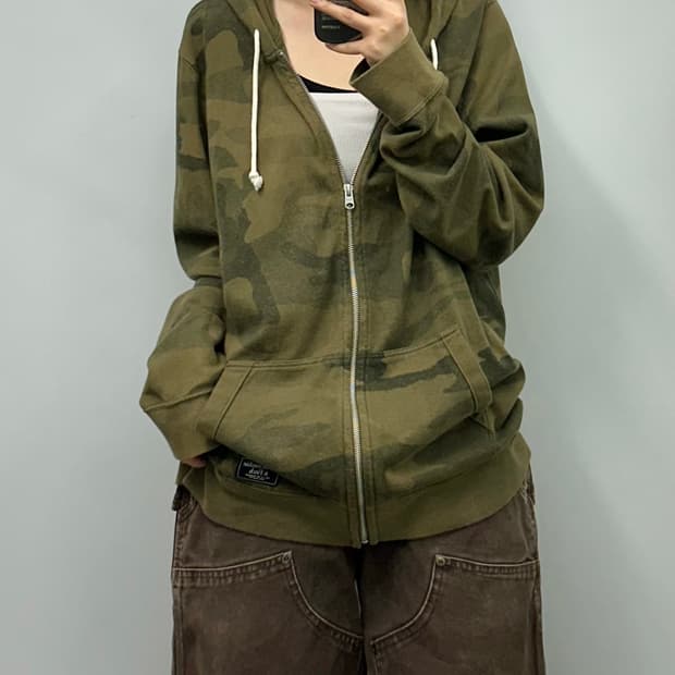 아베크롬비 카모 패턴 후드집업