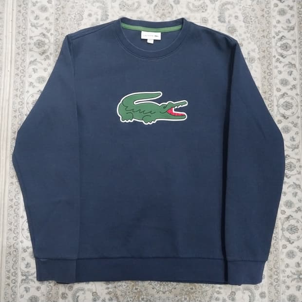 라코스테 네이비 빅로고 맨투맨 티셔츠 4