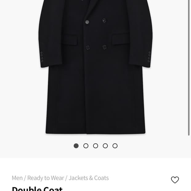 WE11DONE 오버사이즈 울캐시미어 더블 코트