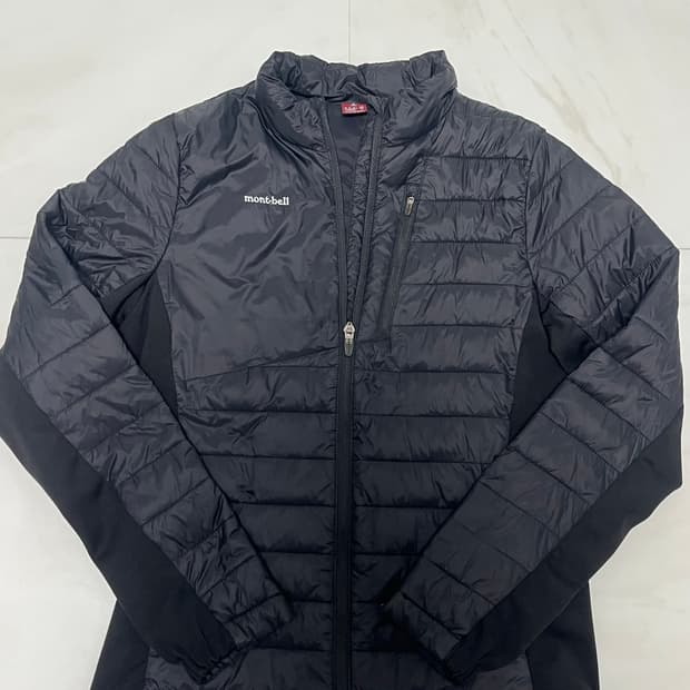 [S/90] 몽벨 하이브리드 경량 패딩 트랙 점퍼 (블랙)