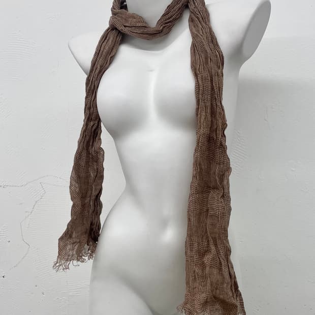 모리 체크 링클 머플러 