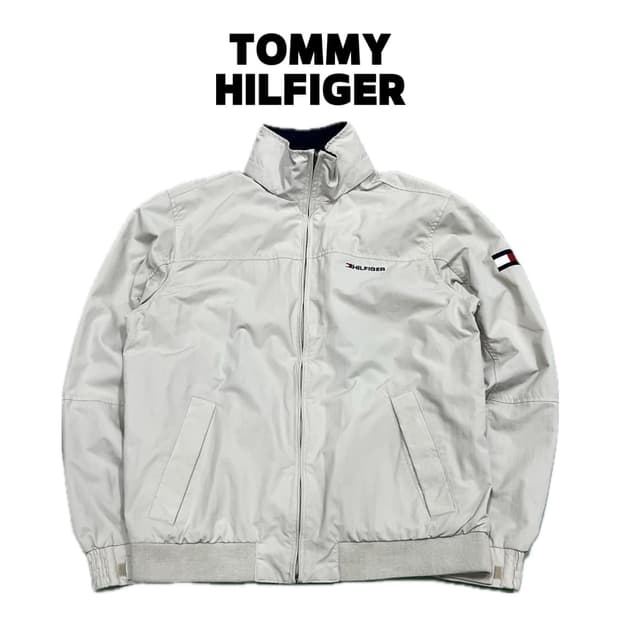 (M) 타미힐피거 자수로고 우븐 바람막이