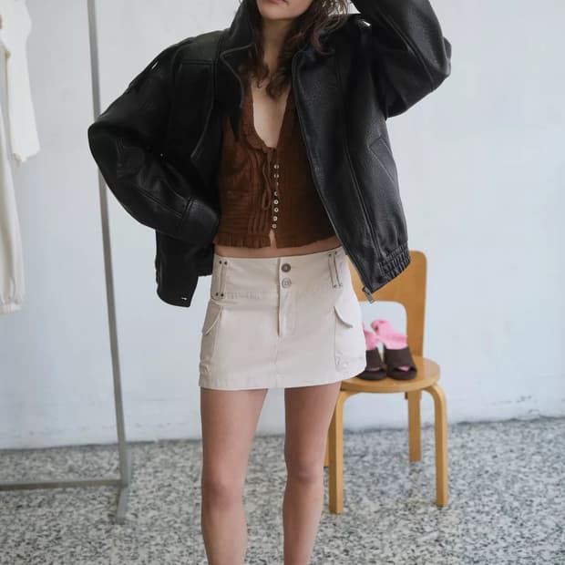 자라 페이크 레더 자켓 xs