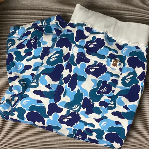 BAPE ABC 카모 블루 스웻팬츠 Abathing Ape 2XL