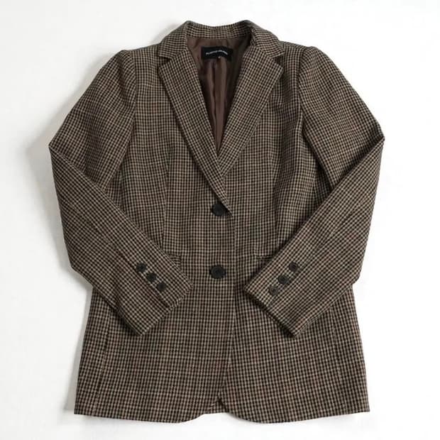 플라스틱 아일랜드 체크 자켓