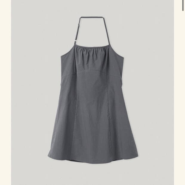 스무스무드 Teacup Halter Neck One Piece Gray 
