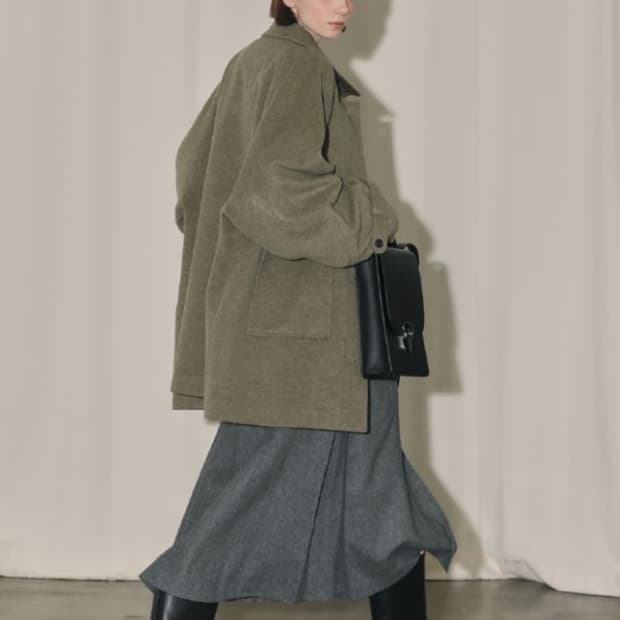 에토스 미디 코트 카키