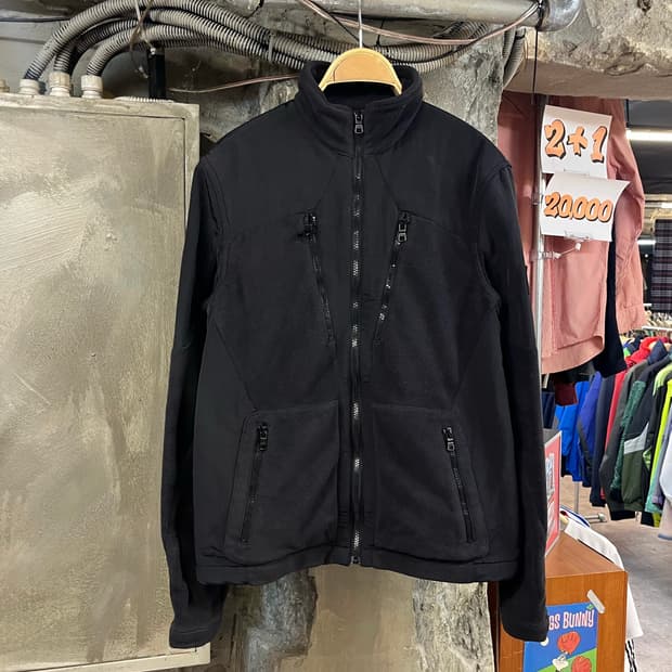 아르마니 플리스 자켓 블랙 S #csz2979