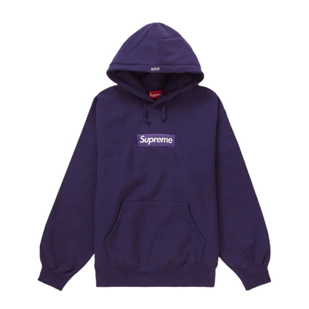 23FW 슈프림 박스로고 후드 스웨트셔츠 다크 퍼플 - L