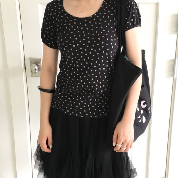 Tsumori Chisato Dot Puff Sleeve top