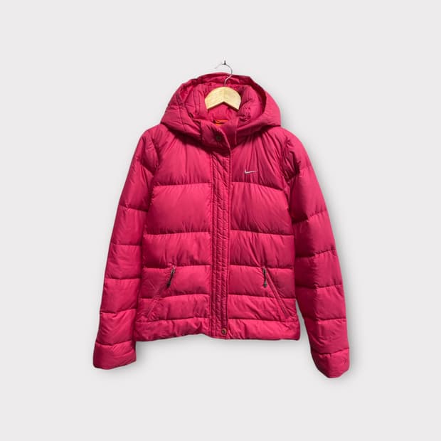나이키 핑크 스우시 덕다운 패딩 90