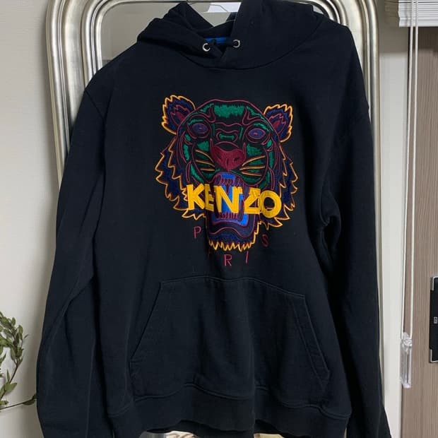 겐조 블랙 후드티 L 