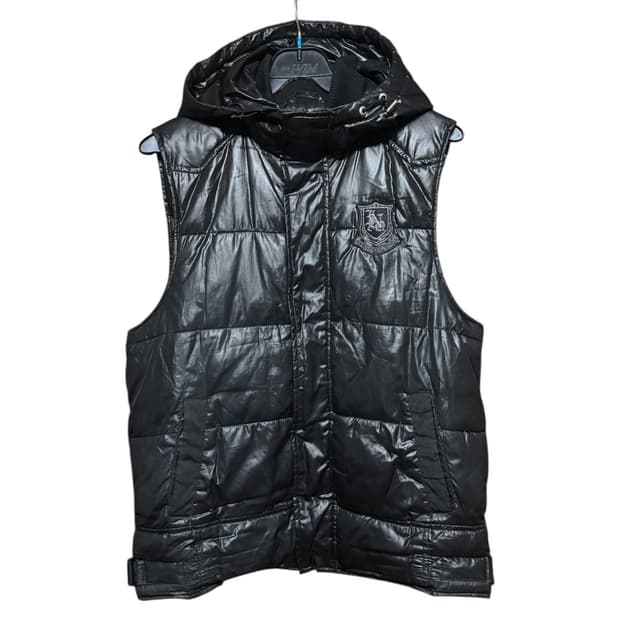 [NII QUALIFIED] 빈티지 니 유광 패딩 베스트 XL