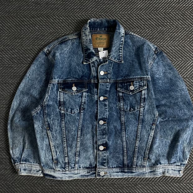 00s 에드윈 USA 오리지날 데님 트러커 자켓o 3497