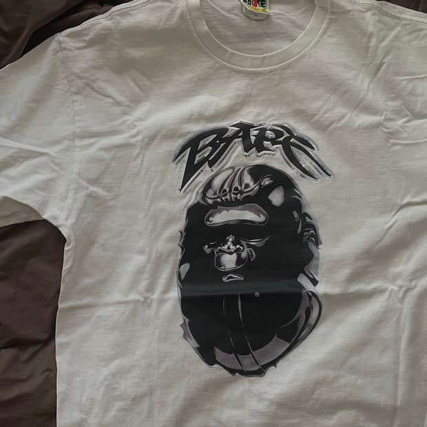 [2XL] BAPE Ape Head Graffiti Tee 화이트