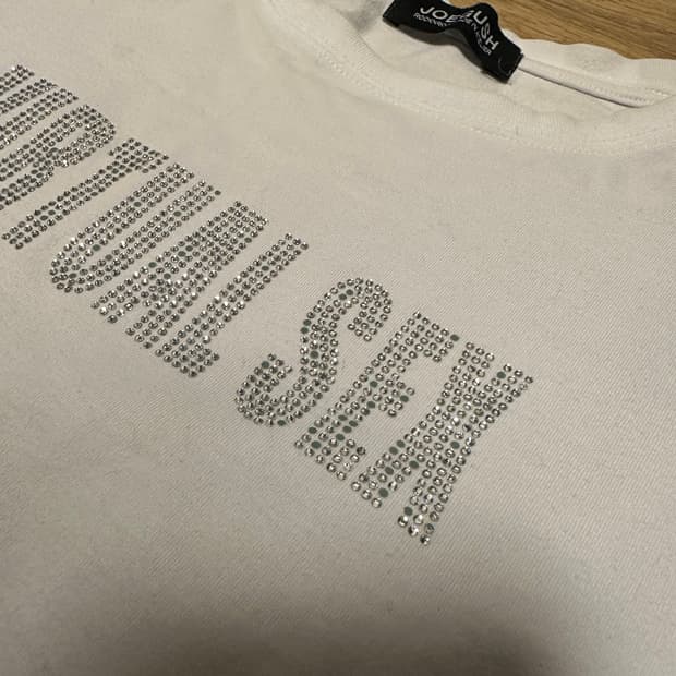 Joegush 라인 스톤 티셔츠