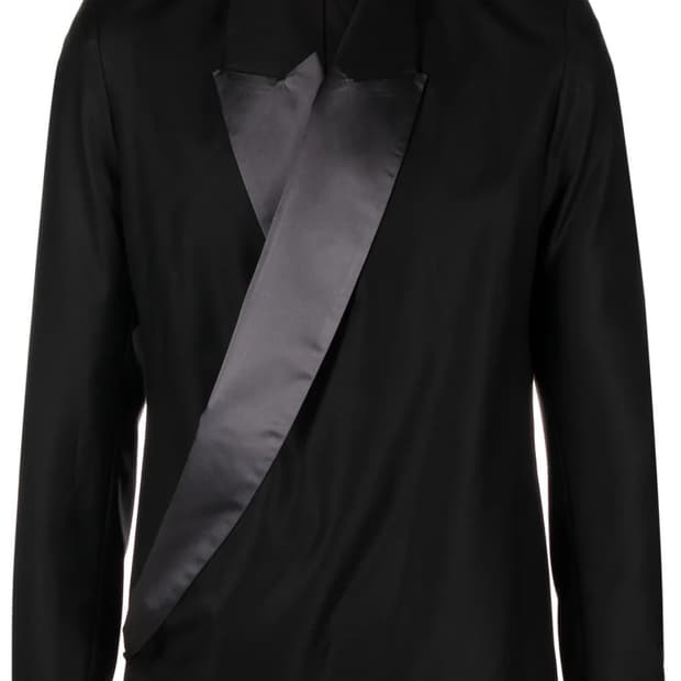 애런 애쉬 블랙 로우 라펠 블레이저