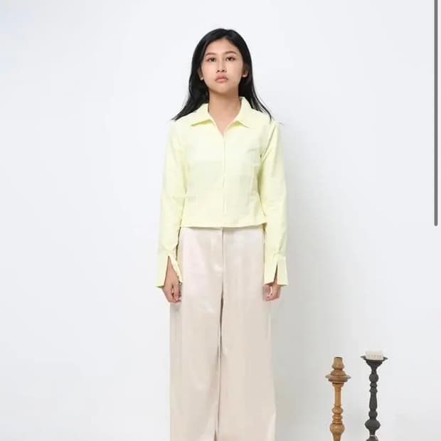 미네랄 mineral Crop shirt 크롭셔츠 (Lemon)