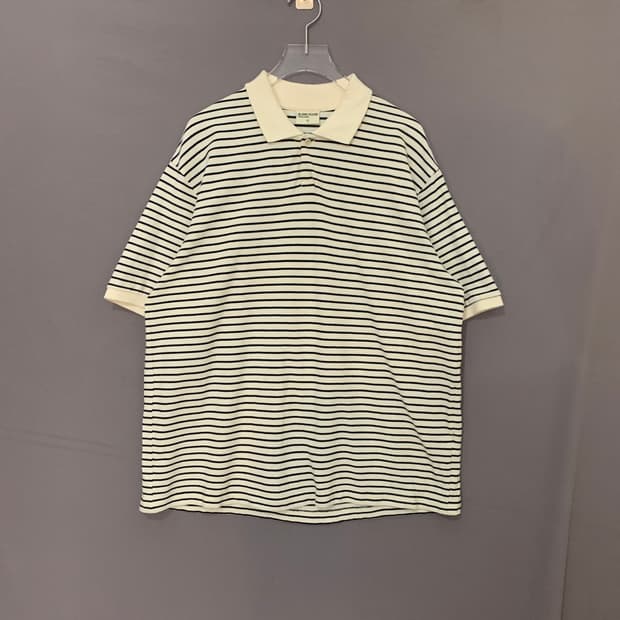 3 블랭크룸 스트라이프 단가라 PK 반팔 카라티