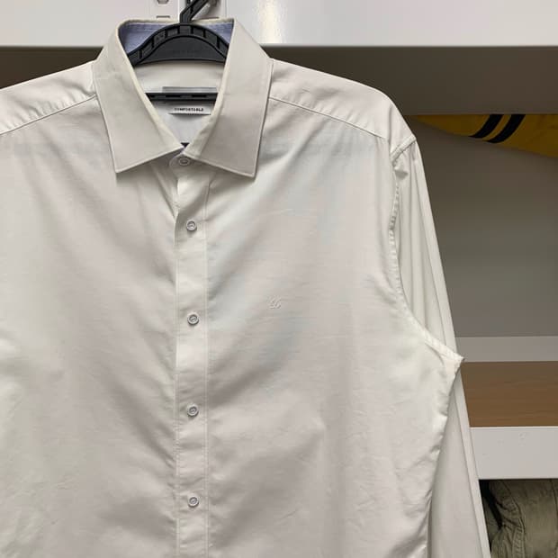 [L] S.T. 듀퐁 화이트 코튼 셔츠