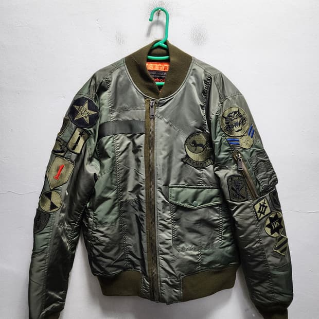 쇼트 USAF 밀리터리 패치워크 MA-1 항공점퍼 