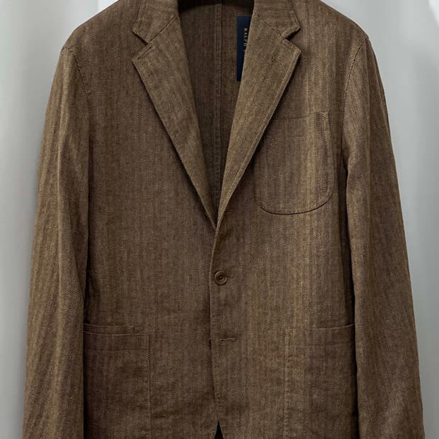 폴로 랄프로렌 클래식 헤링본 탄브라운 스포츠 코트 자켓