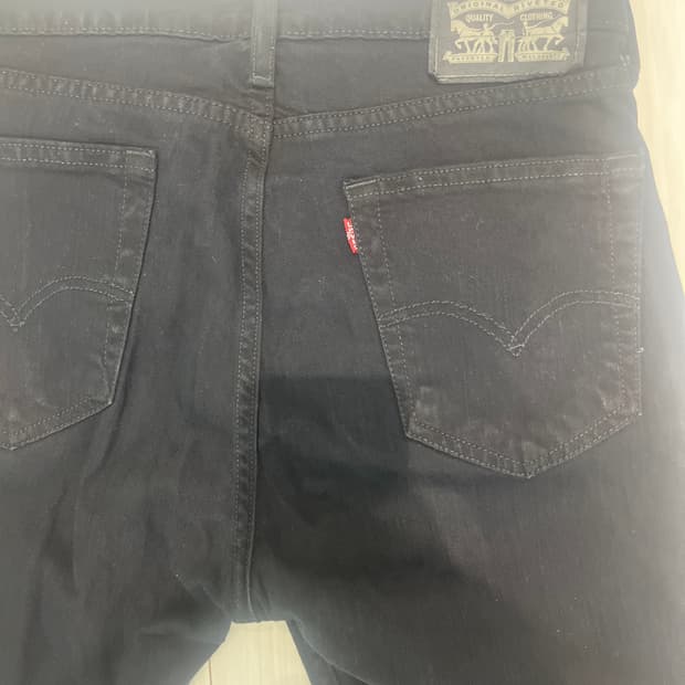 M리바이스539슬림레귤러핏 블랙워시드 데님팬츠