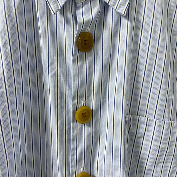 꼼데 옴므 플러스 스트라이프 셔츠