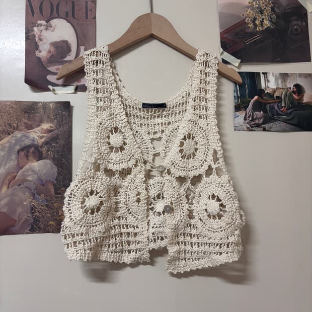 빈티지 크로셰 베스트