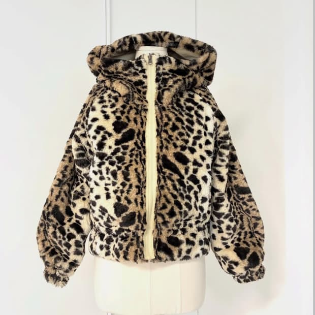 호피 퍼후드집업